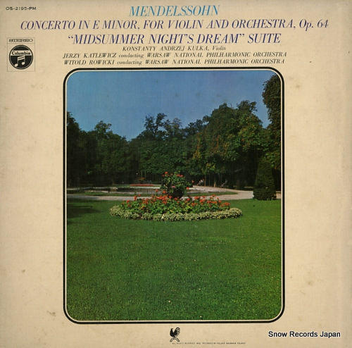 KULKA, KONSTANTY ANDRZEJ mendelssohn; concerto in e minor for violin and orchestra op.64 OS-2195-PM