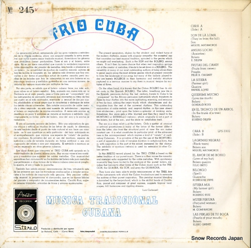 TRIO CUBA musica traditional cubana LPS-3302