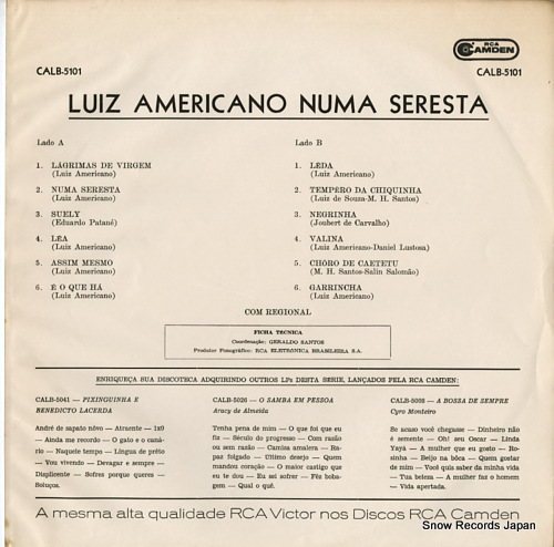 AMERICANO, LUIZ numa seresta CALB-5101 - back cover