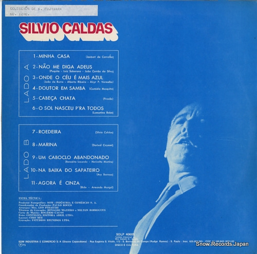 CALDAS, SILVIO silvio caldas SOLP40605