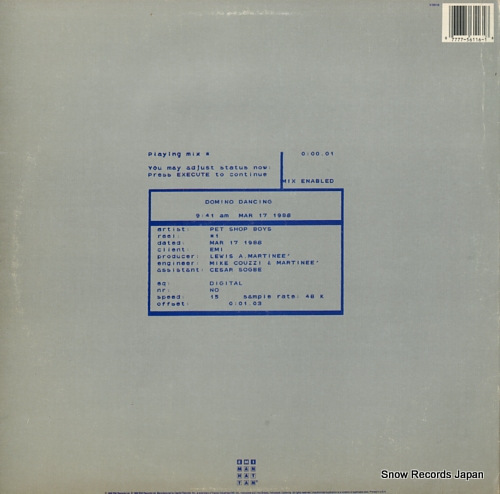 PET SHOP BOYS domino dancing V-56116