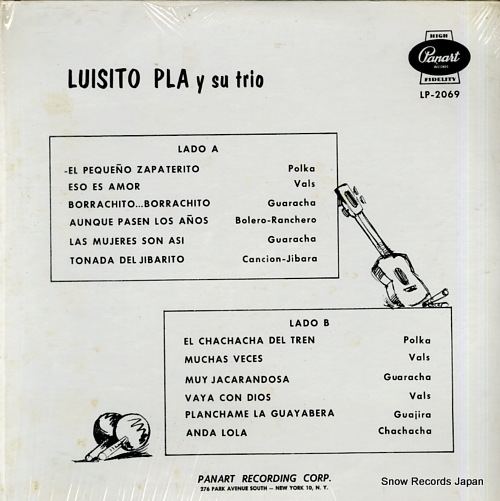 륤ȡץ顼 luisito pla y su trio LP-2069