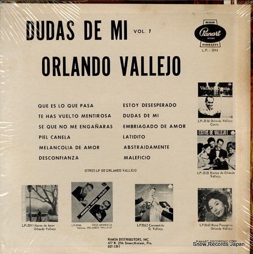 VALLEJO, ORLANDO dudas de mi vol.7 LP-2094