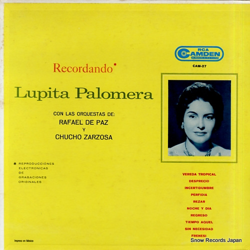 PALOMERA, LUPITA recordando CAM-27 - front cover