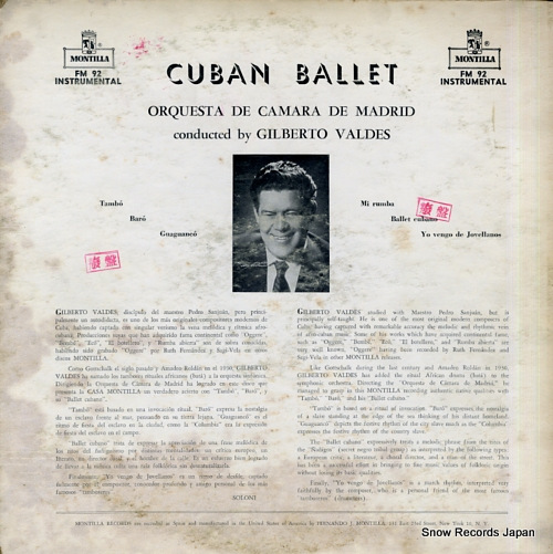VALDES, GILBERTO tambo a cuban ballet FM-92