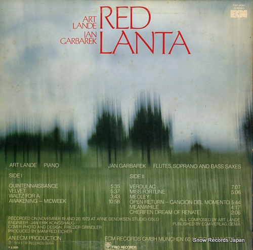 LANDE, ART / JAN GARBAREK red lanta PAP-9001