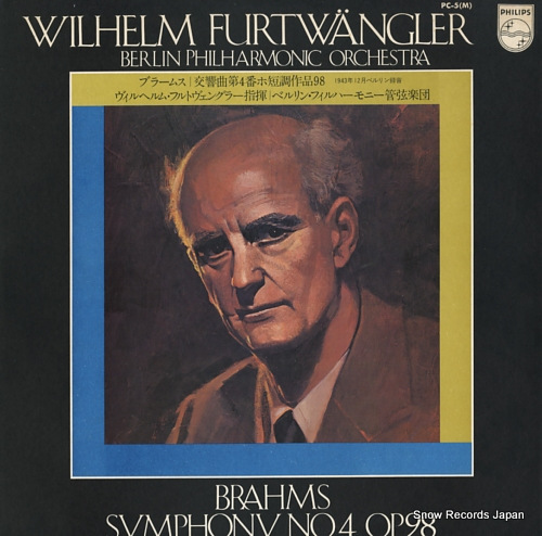 FURTWANGLER, WILHELM brahms; symphony no.4 op.98 PC-5(M) - front cover