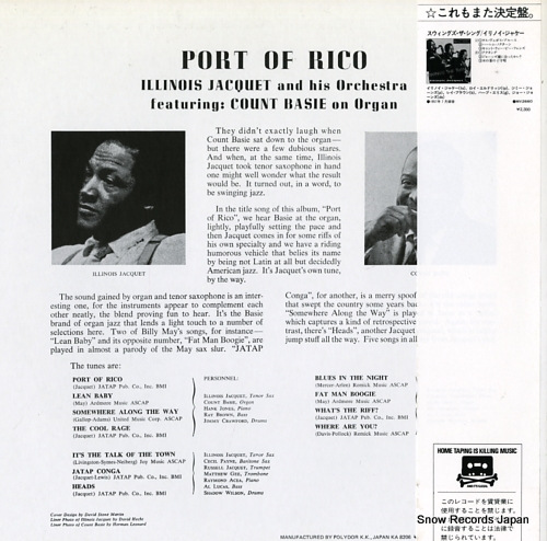 JACQUET, ILLINOIS, AND COUNT BASIE port of rico 23MJ3154