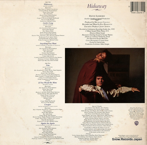 SANBORN, DAVID hideaway BSK3379