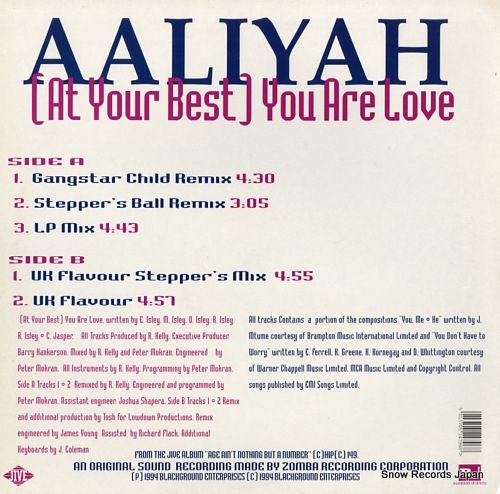 AALIYAH (at your best)you are love JIVET359