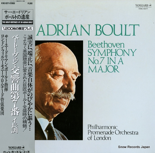 BOULT, ADRIAN beethoven; symphony no.7 in a major K18C-9377