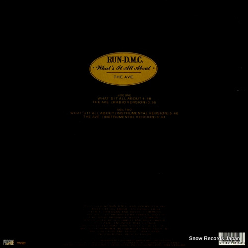 RUN-DMC what's it all about / the ave. PROFT315