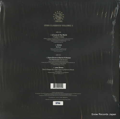 V/A ffrr classics volume 3 FFCLX3 - back cover