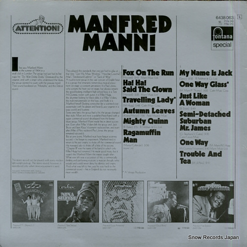 MANFRED MANN attention! manfred mann! 6438063