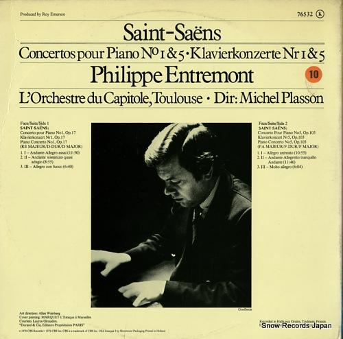 ENTREMONT, PHILIPPE saint-saens; concertos pour piano no.1&5 76532
