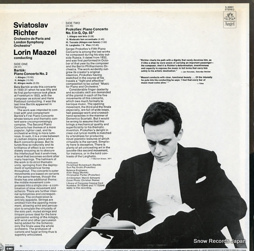 MAAZEL, LORIN sviatoslav richter bartok; concerto no.2 S-36801