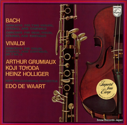WAART, EDO DE bach; concerto for two violins 6500119