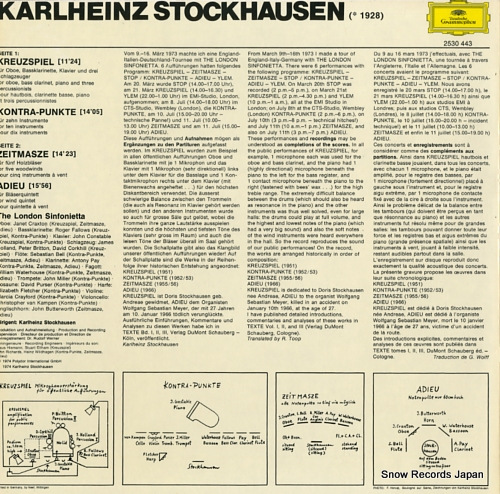 STOCKHAUSEN, KARLHEINZ kreuzspiel/kontra-punkte/zeitmasze/adieu 2530443
