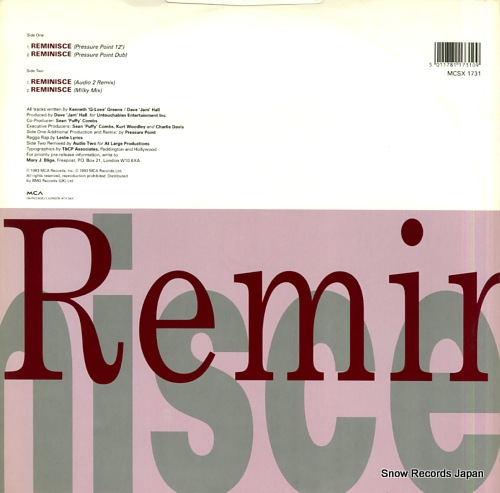 BLIGE, MARY J. reminisce remix MCSX1731