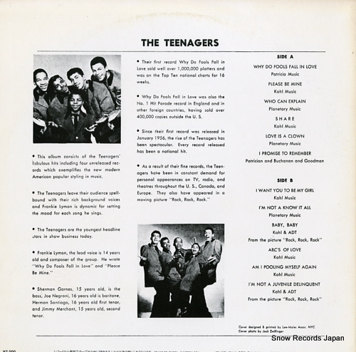 TEENAGERS, THE the teenagers featuring frankie lymon YZ-116-RO