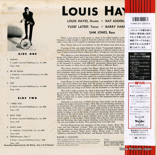 HAYES, LOUIS louis hayes 22YB-2018