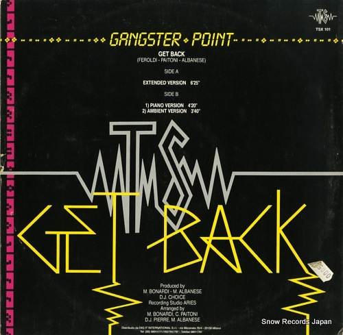 GANGSTER POINT get back TSX101 - back cover