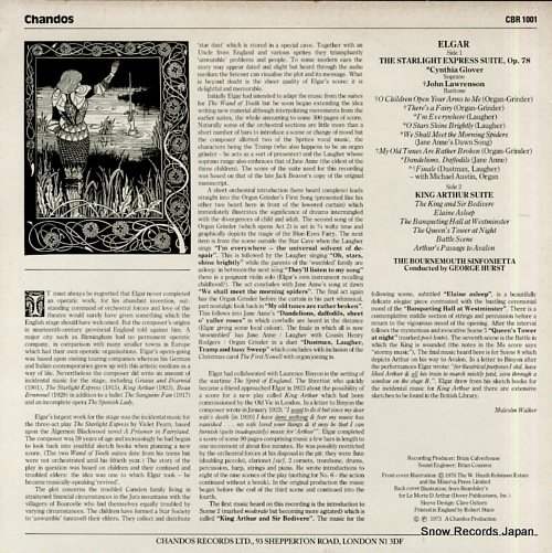 HURST, GEORGE elgar; the starlight express and king arthur suites CBR1001