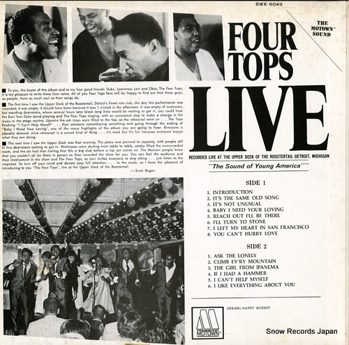 FOUR TOPS, THE four tops live SWX-6049