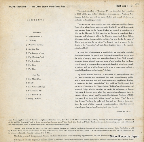 DODGE, MARSHALL more bert and i BI5-A - back cover