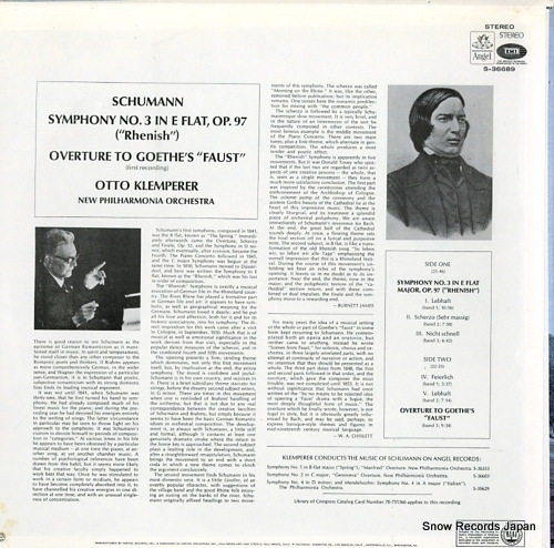 åȡڥ顼 schumann; symphony no.3 in e flat op.97 S-36689