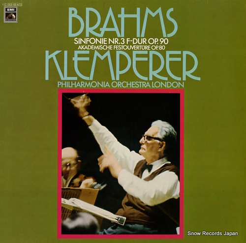 KLEMPERER, OTTO brahms; sinfonie nr.3 f-dur op.90/akademiche festouverture op.80 1C053-00473
