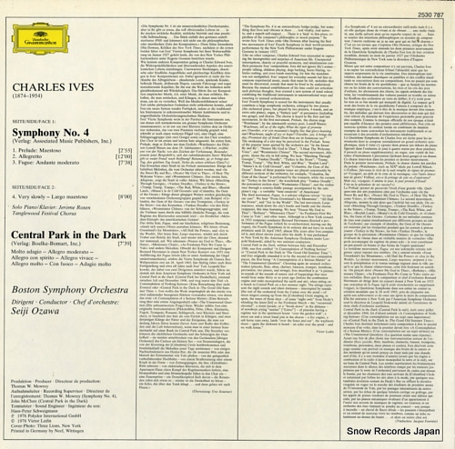  charles ives; symphony no.4/central park in the dark 2530787