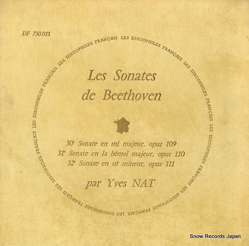 NAT, YVES beethoven; les sonates de beethoven no.30/no.31/no.32 DF730.013