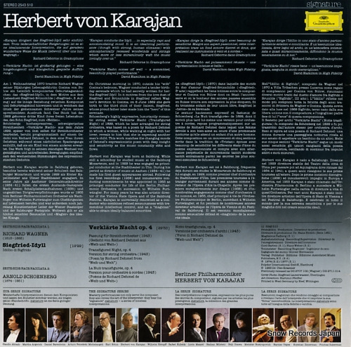 KARAJAN, HERBERT VON wagner; siegfried-idyll 18MG4507/2543510