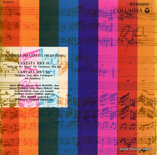 WERNER, FRITZ bach; grand cantata collections-1 OS-566-R - front cover