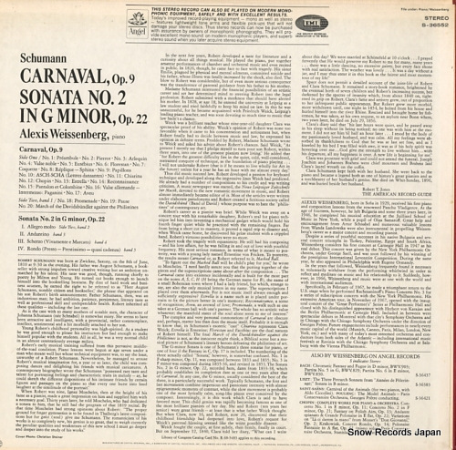 쥯磻٥륯 schumann; carnaval op.9/sonata no.2 S-36552