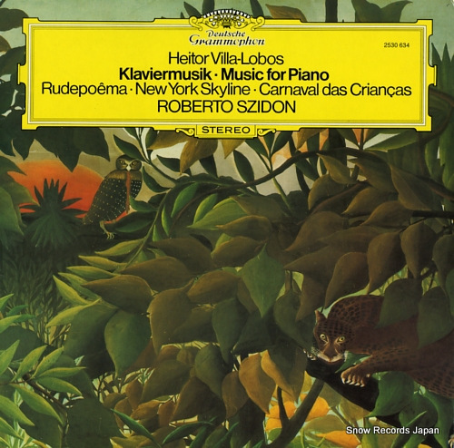 SZIDON, ROBERTO villa-lobos; klaviermusik/music for piano 2530634 - front cover