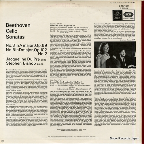 DU PRE, JACQUELINE beethoven; cello sonatas S36384