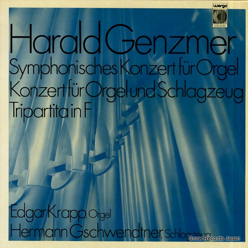 KRAPP, EDGAR harald genzmer; symphonisches konzert fur orgel WER60082