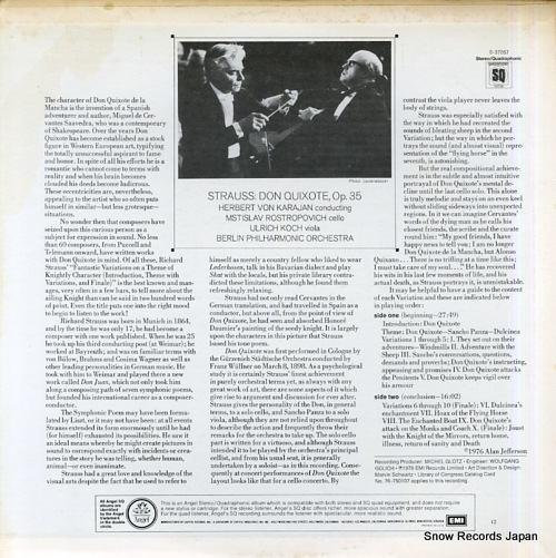 ROSTROPOVICH, MSTISLAV r.strauss; don quixote S-37057