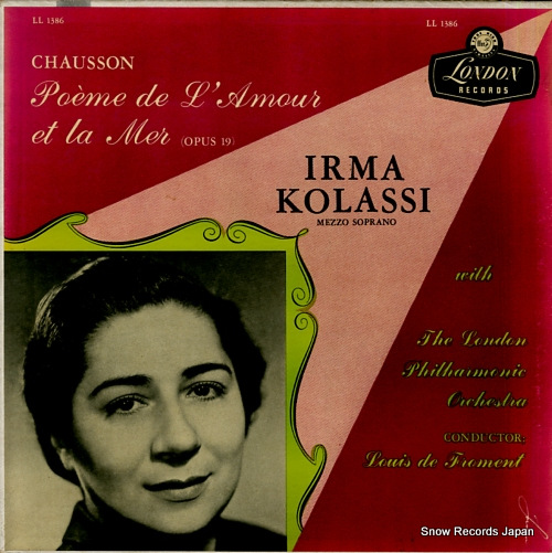 KOLASSI, IRMA chausson; poeme de l'amour et la mer LL.1386
