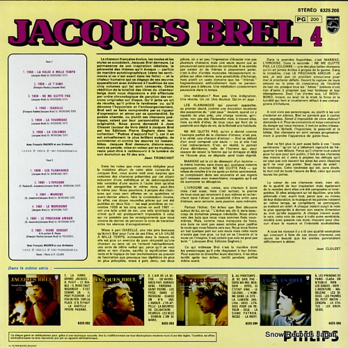 BREL, JACQUES 4 / la valse a mille temps 6325205 - back cover