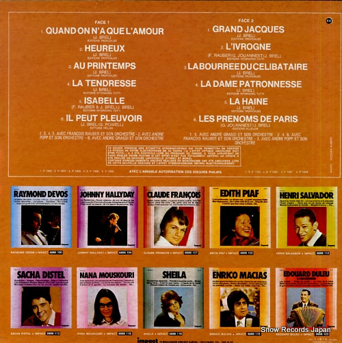 BREL, JACQUES jacques brel 6886109 - back cover