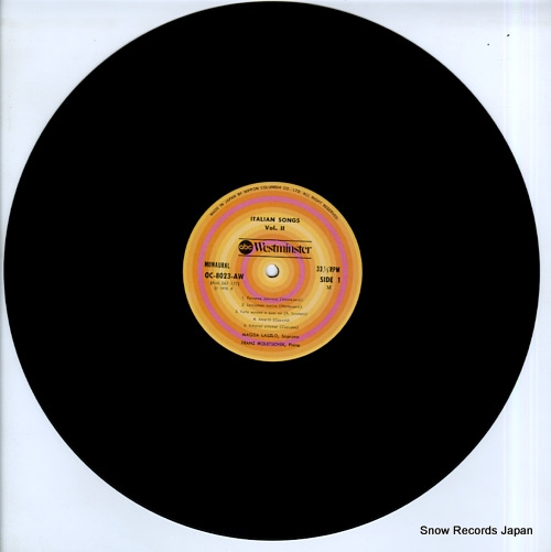 LASZLO, MAGDA italian songs vol.2 OC-8023-AW - disc