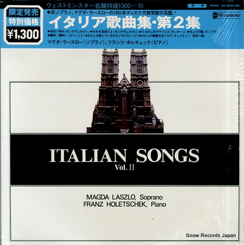 LASZLO, MAGDA italian songs vol.2 OC-8023-AW - front cover