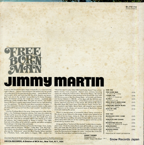 MARTIN, JIMMY free born man DL75116