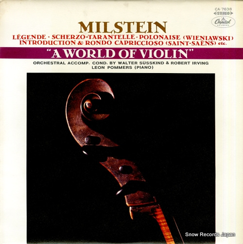MILSTEIN, NATHAN a world of violin CA.7638