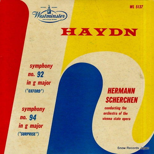 SCHERCHEN, HERMANN haydn; symphony no.92 