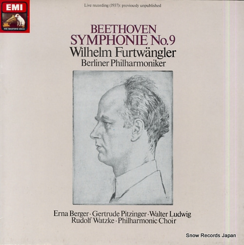 FURTWANGLER, WILHELM beethoven; symphonie no.9 2701231