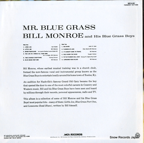 MONROE, BILL mr. blue grass MCA-82